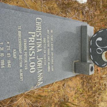 PRINSLOO Christina Johanna nee POTGIETER 1942-1984