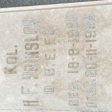 PRINSLOO H.F. 1890-1966 &amp; Stephanie WEIDNER 1898-1941