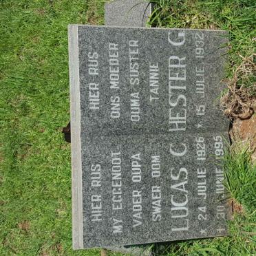 ? Lucas C. 1926-1995 &amp; Hester G. 1932-