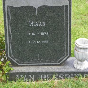 RENSBURG Riaan, van 1976-1995
