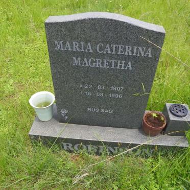 ROBINSON Maria Caterina Magretha 1907-1996