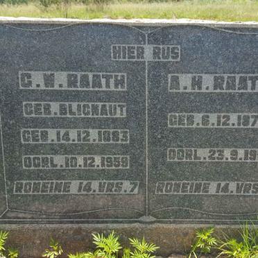 RAATH A.H. 1873-1958 &amp; G.W. BLIGNAUT 1883-1959