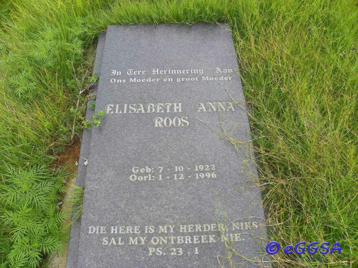 ROOS Elisabeth Anna 1922-1996