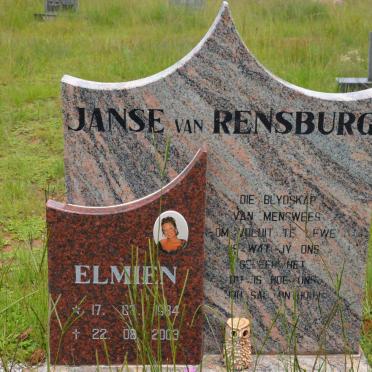 RENSBURG Elmien, Janse van 1984-2003