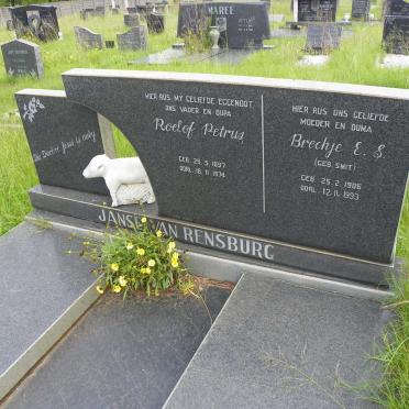 RENSBURG Roelof Petrus, Janse van 1897-1974 &amp; Brechje E.S. SMIT 1906-1993
