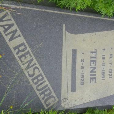 RENSBURG Nick, van 1931-1991 &amp; Tienie 1928-