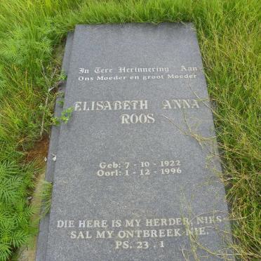 ROOS Elisabeth Anna 1922-1996