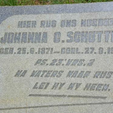 SCHUTTE Johanna C. 1871-1959