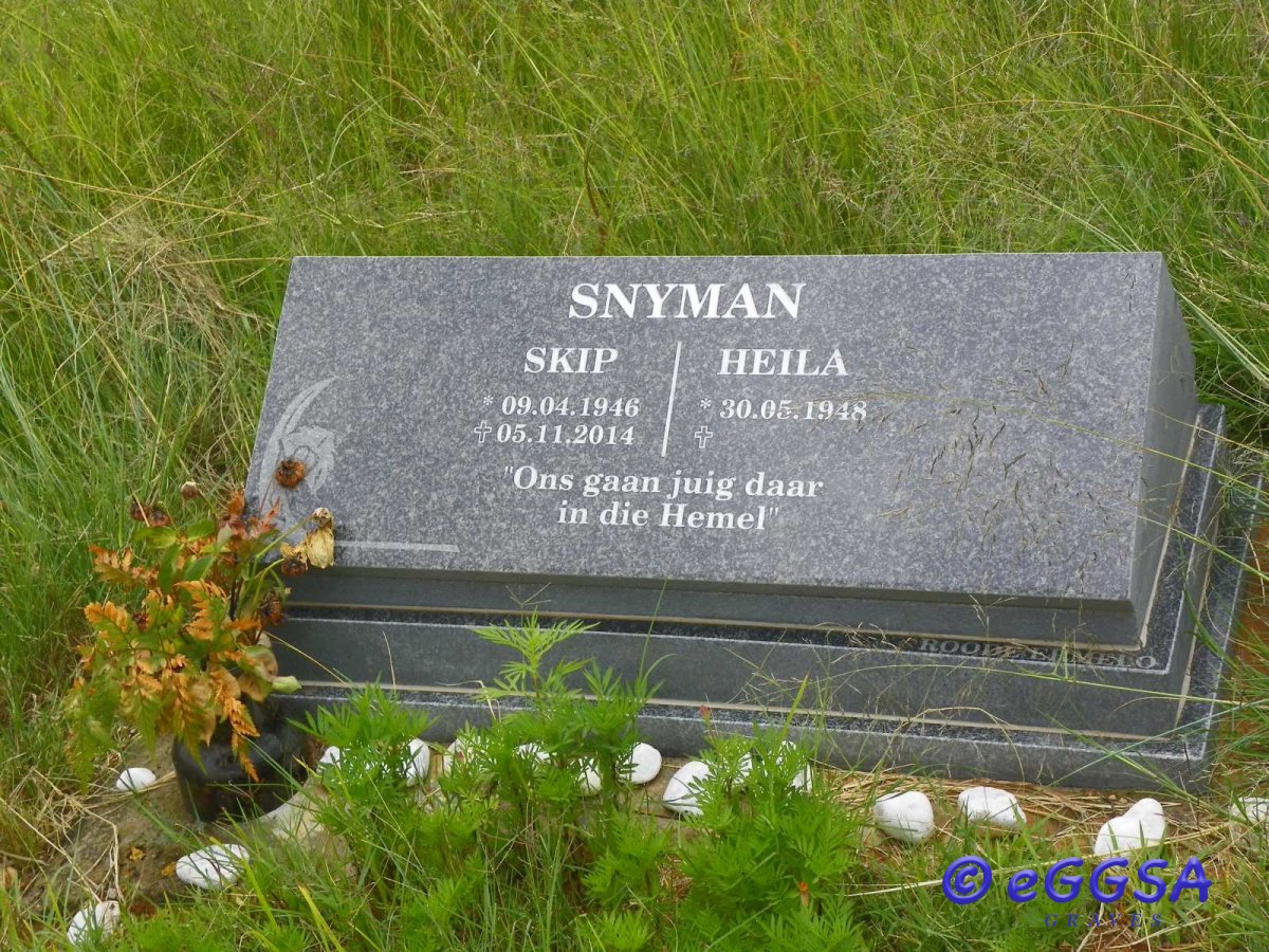 SNYMAN Skip 1946-2014 &amp; Heila 1948-