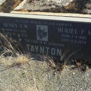 TAYNTON Henry S.W. 1896-1970 &amp; Muriel F.M. 1895-1979