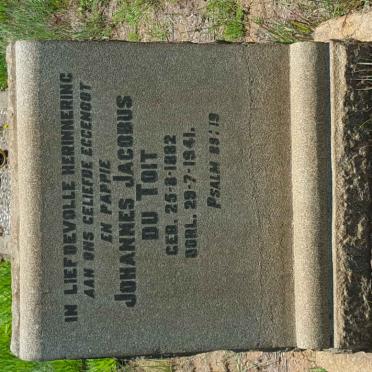TOIT Johannes Jacobus, du 1882-1941