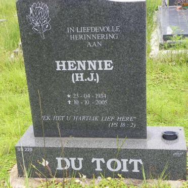 TOIT H.J., du 1934-2005