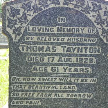 TAYNTON Thomas -1928