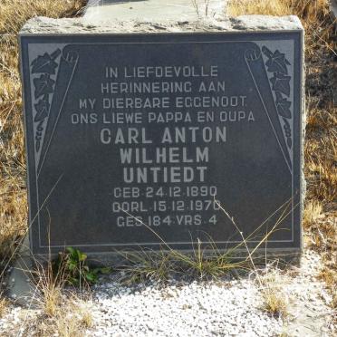 UNTIEDT Carl Anton Wilhelm 1890-1970
