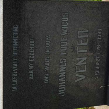 VENTER Johannes Lodewikus 1927-1993