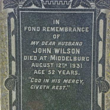 WILSON John -1931