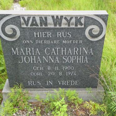 WYK Maria Catharina Johanna Sophia, van 1900-1974