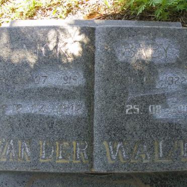 WALT Nick, van der 1915-1992 &amp; Baby 1922-2005