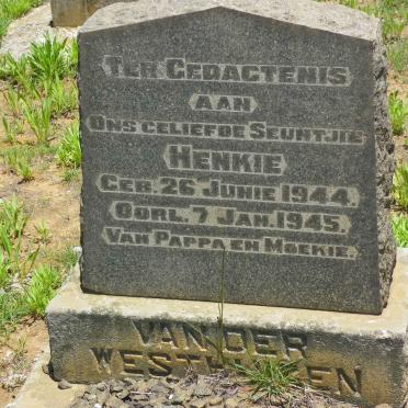 WESTHUIZEN Henkie, van der 1944-1945