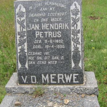 MERWE Jan Hendrik Petrus, v.d. 1892-1950