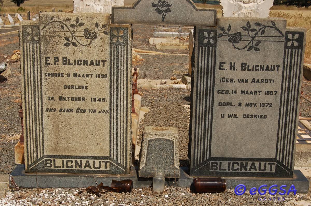 BLIGNAUT E.P. 1890-1945 &amp; E.H. VAN AARDT 1887-1972