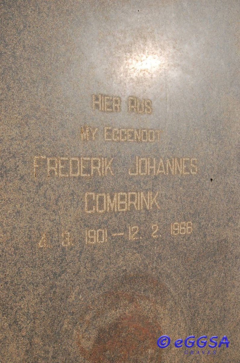 COMBRINK Frederik Johannes 1901-1966