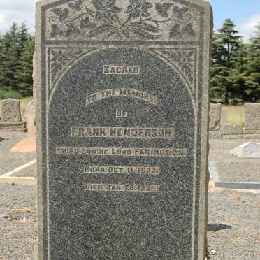 HENDERSON Frank 1872-1924