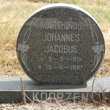 KOORZEN Marthinus Johannes Jacobus 1951-1987