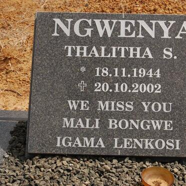 NGWENYA Thalitha S, 1944-2002