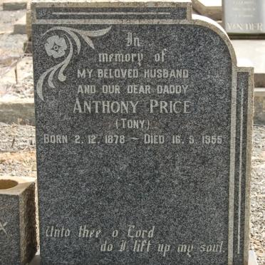 PRICE Anthony 1878-1955