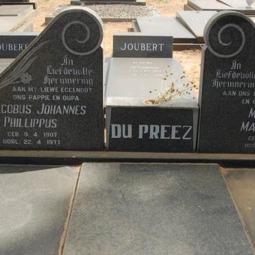 PREEZ Jacobus Johannes Phillippus 1907-1977 &amp; Maria Magdalena 1911-1997