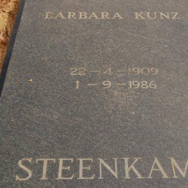 STEENKAMP Barbara Kunz 1909-1986