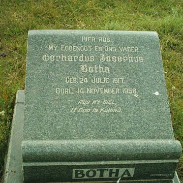 BOTHA Gerhardus Josephus 1917-1958