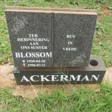 ACKERMAN Blossom 1920-1996