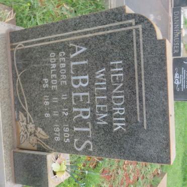ALBERTS Hendrik Willem 1905-1978