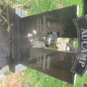 AUCAMP Jan Cornelius 1931-2008 &amp; Martha Catherina 1932-2013