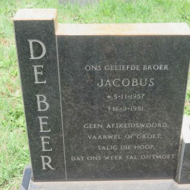 BEER Jacobus, de 1957-1981