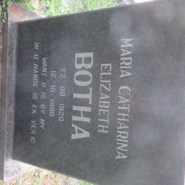 BOTHA Maria Catharina Elizabeth 1920-1990