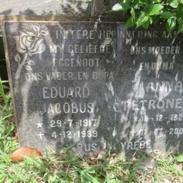 BIERMAN Eduard Jacobus 1917-1989 &amp; Anna Petronella 1923-2001