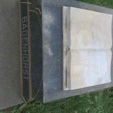 BADENHORST Annchen nee VAN ZYL 1920-1979