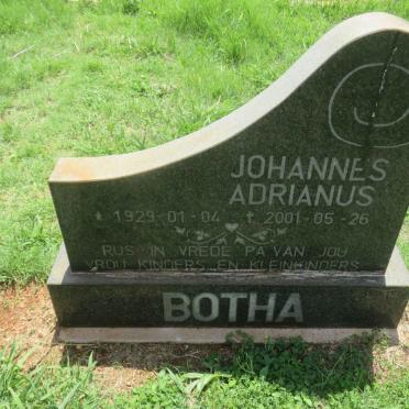 BOTHA Johannes Adrianus 1929-2001