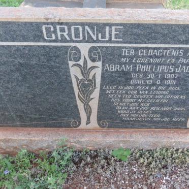 CRONJE Abram Phillipus Jacobus 1907-1961