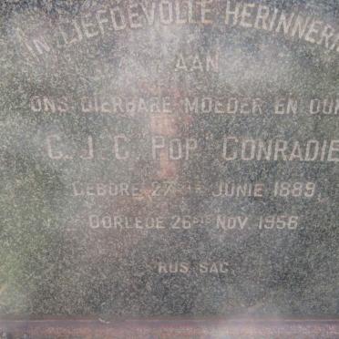 CONRADIE C.J.C. 1889-1956