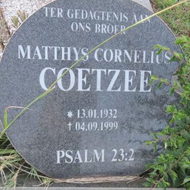 COETZEE Matthys Cornelius 1932-1999