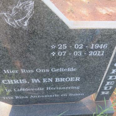 CORDEUR Chris, le 1946-2011