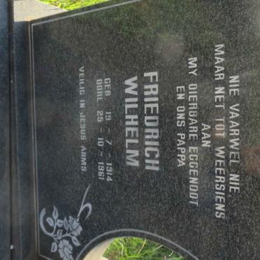 CRONJE Friedrich Wilhelm 1914-1961 &amp; Aletta Susara Magdalena Dorothea POTGIETER 1919-1996 