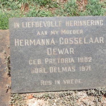 DEWAR Hermanna Gosselaar 1902-1971