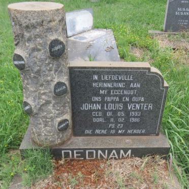 DEDNAM Johan Louis Venter 1933-1986