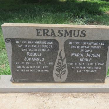 ERASMUS Rudolf Johannes 1911-1983 &amp; Maria Jacoba Adolf 1914-2010