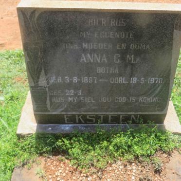 EKSTEEN Anna G.M. nee BOTHA 1897-1970